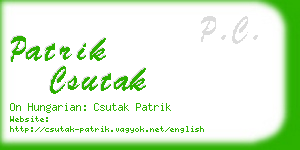 patrik csutak business card